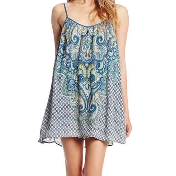 O'Neill Dresses & Skirts - O'Neill dusty blue paisley print tunic sun dress